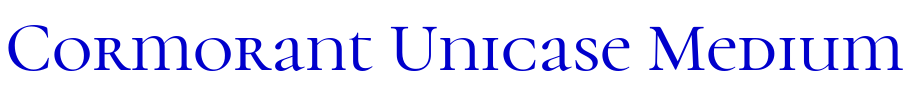 Cormorant Unicase Medium 字体